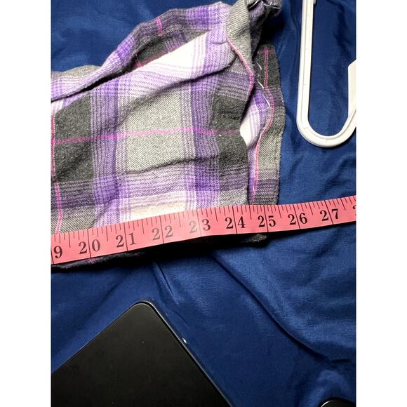 DKNY purple plaid pajama pants womens XL cozy‎ comfort lounge loungewear comfy - Picture 6 of 6